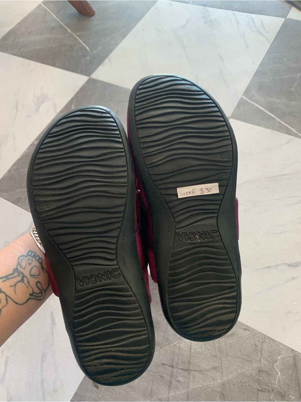Vionic Mary Jane Mule in Plum - Picture 2 of 3